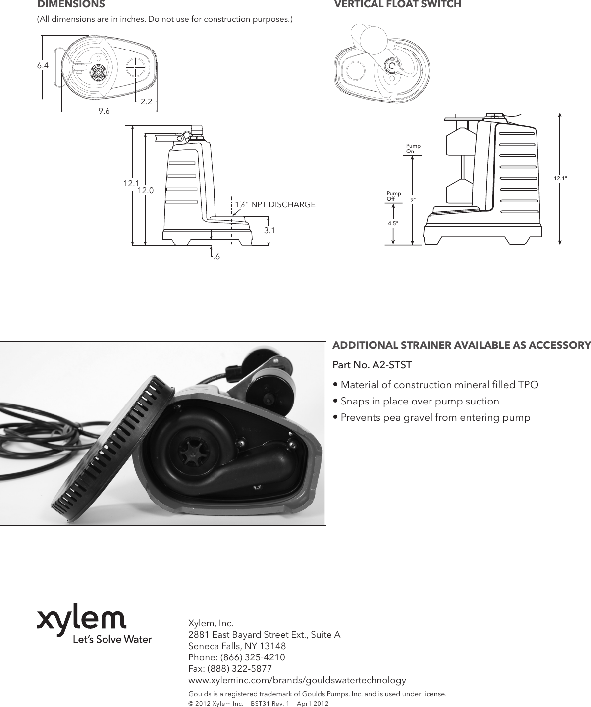 Page 4 of 4 - 538572 1 Goulds ST31 Sump - Effluent Pump Brochure