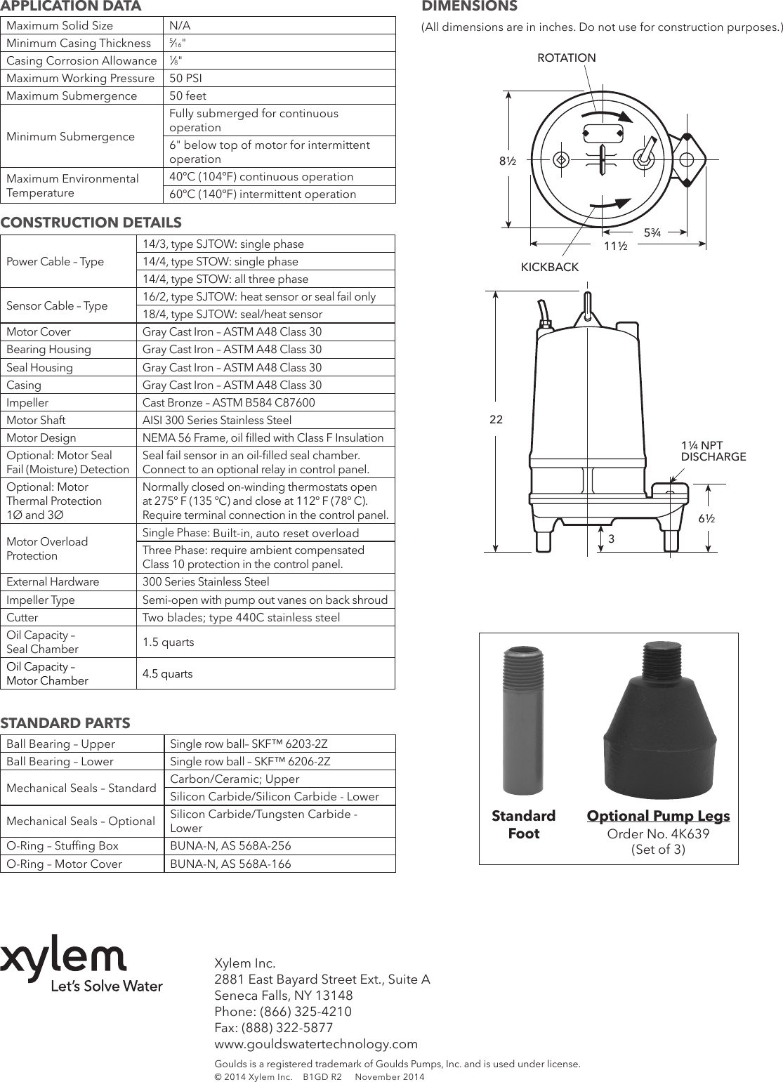 Page 4 of 4 - 538615 1 Goulds 1GD Submersible Grinder Pump Brochure