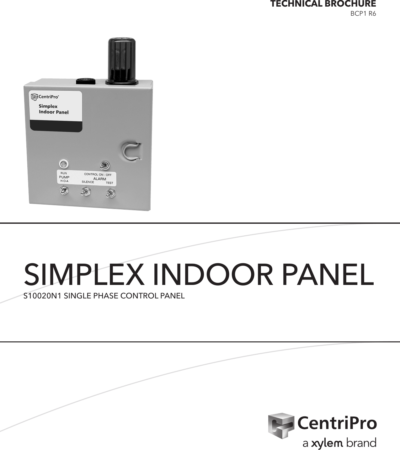 Page 1 of 4 - 538638 3 Goulds A Series Simplex Indoor Panel BCPA3 BCP1 S10020N1 Single Phase Control Technical Brochure