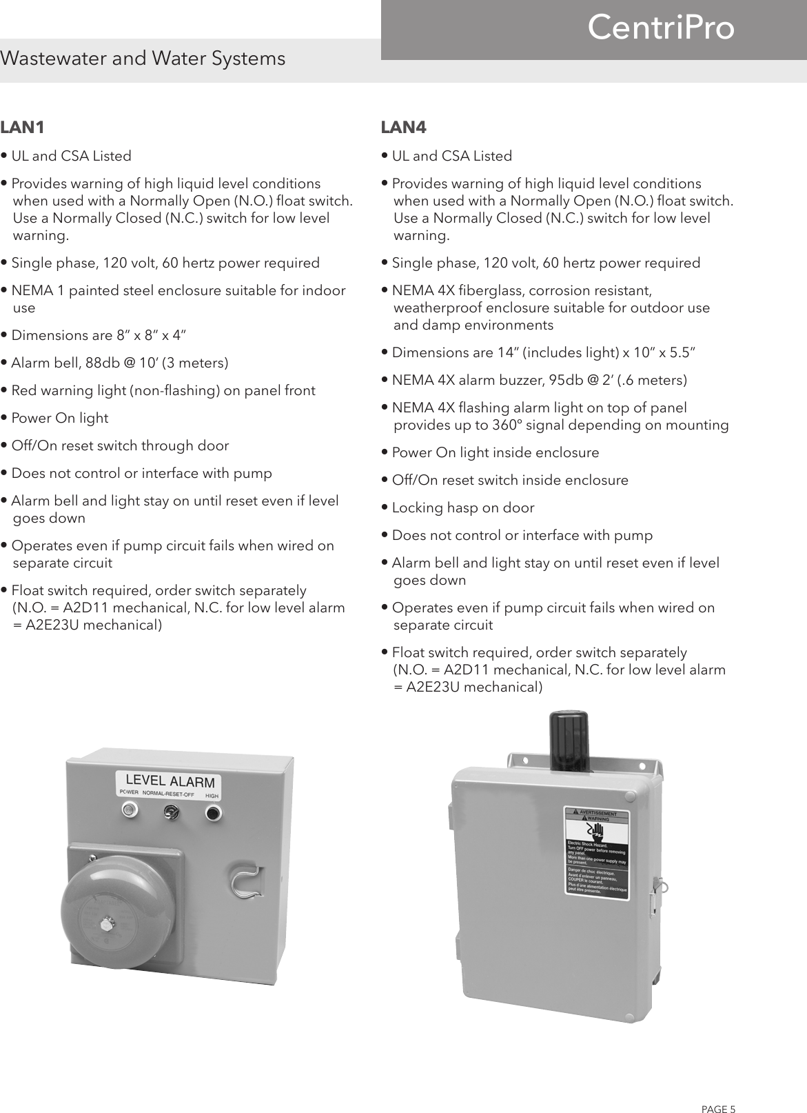 538643 2 Centripro A4 Alarm Technical Brochure