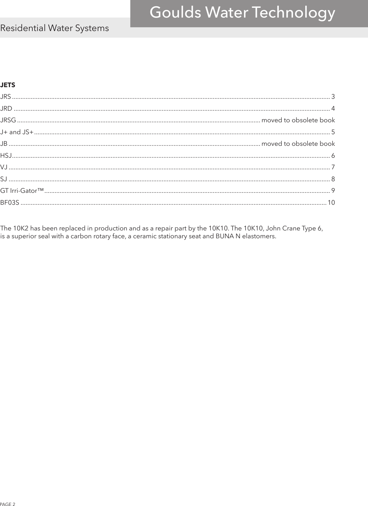 Page 2 of 12 - 538690 3 Goulds Jet Pump Repair Parts