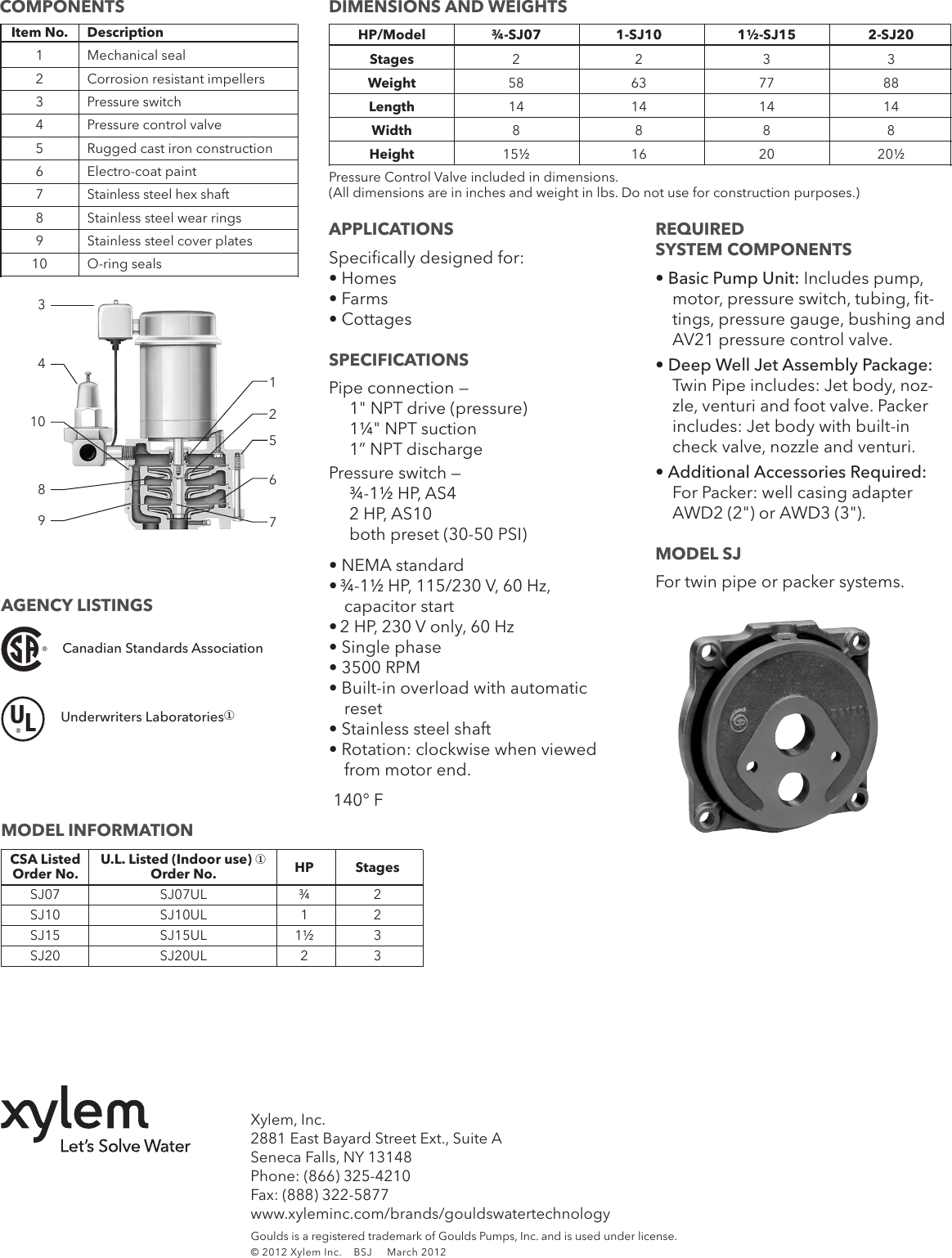 Sj10 Goulds Pump Troubleshooting - Water Pressure Booster