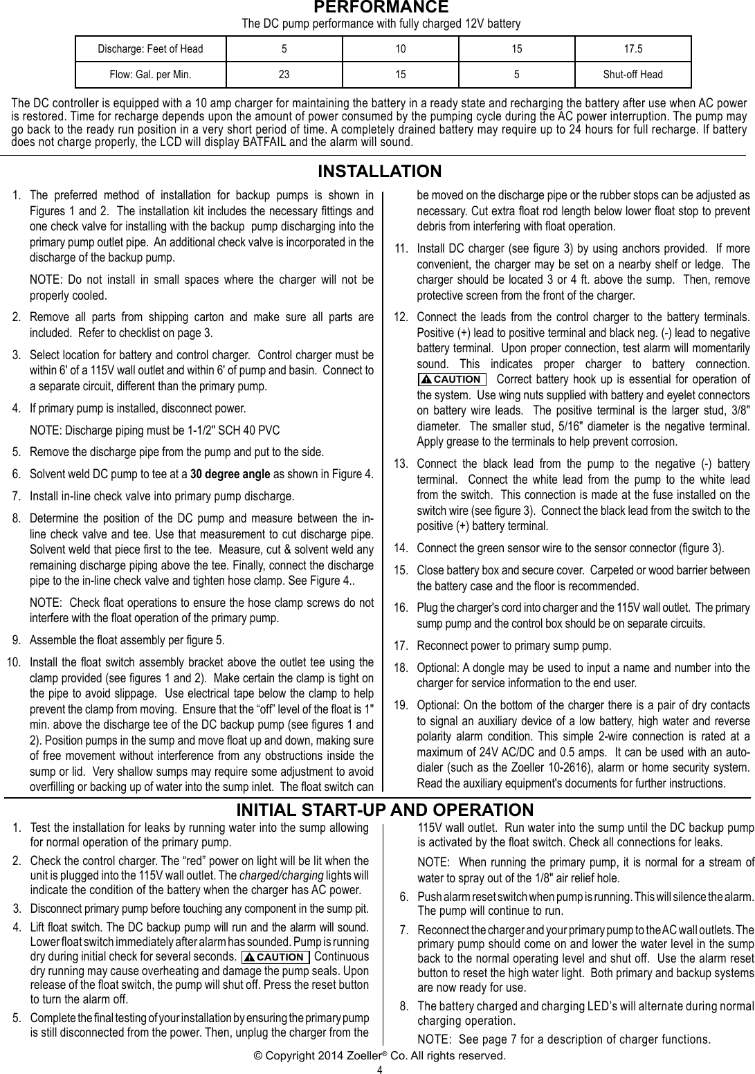 Page 4 of 8 - 539123 1 Zoeller Basement Sentry Repair Parts