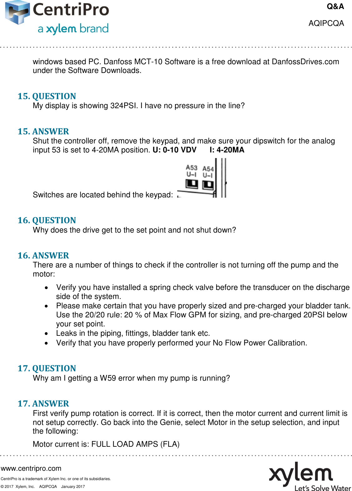 539162 4 Goulds Aquavar IPC Frequently Asked Questions