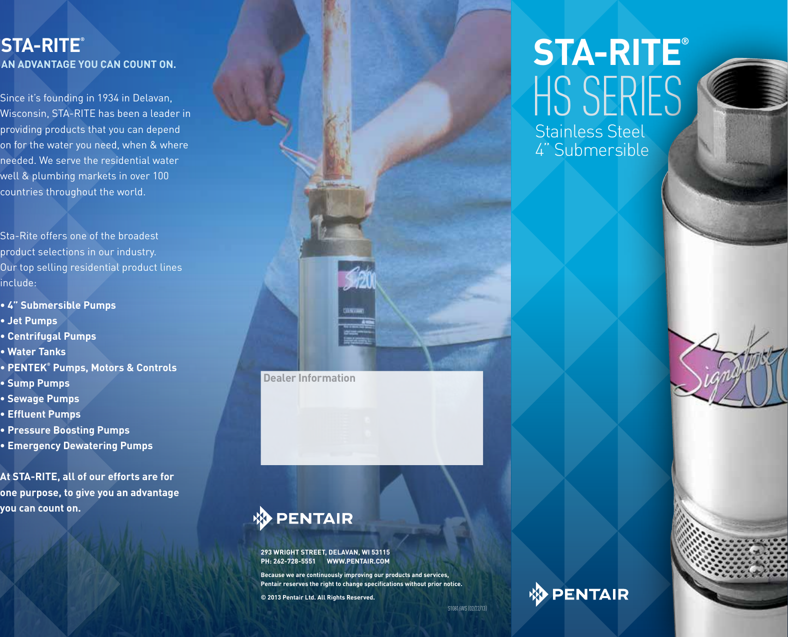Page 1 of 2 - 539669 1 Sta-Rite HS Seires 4-Inch Submersible Pump Overview