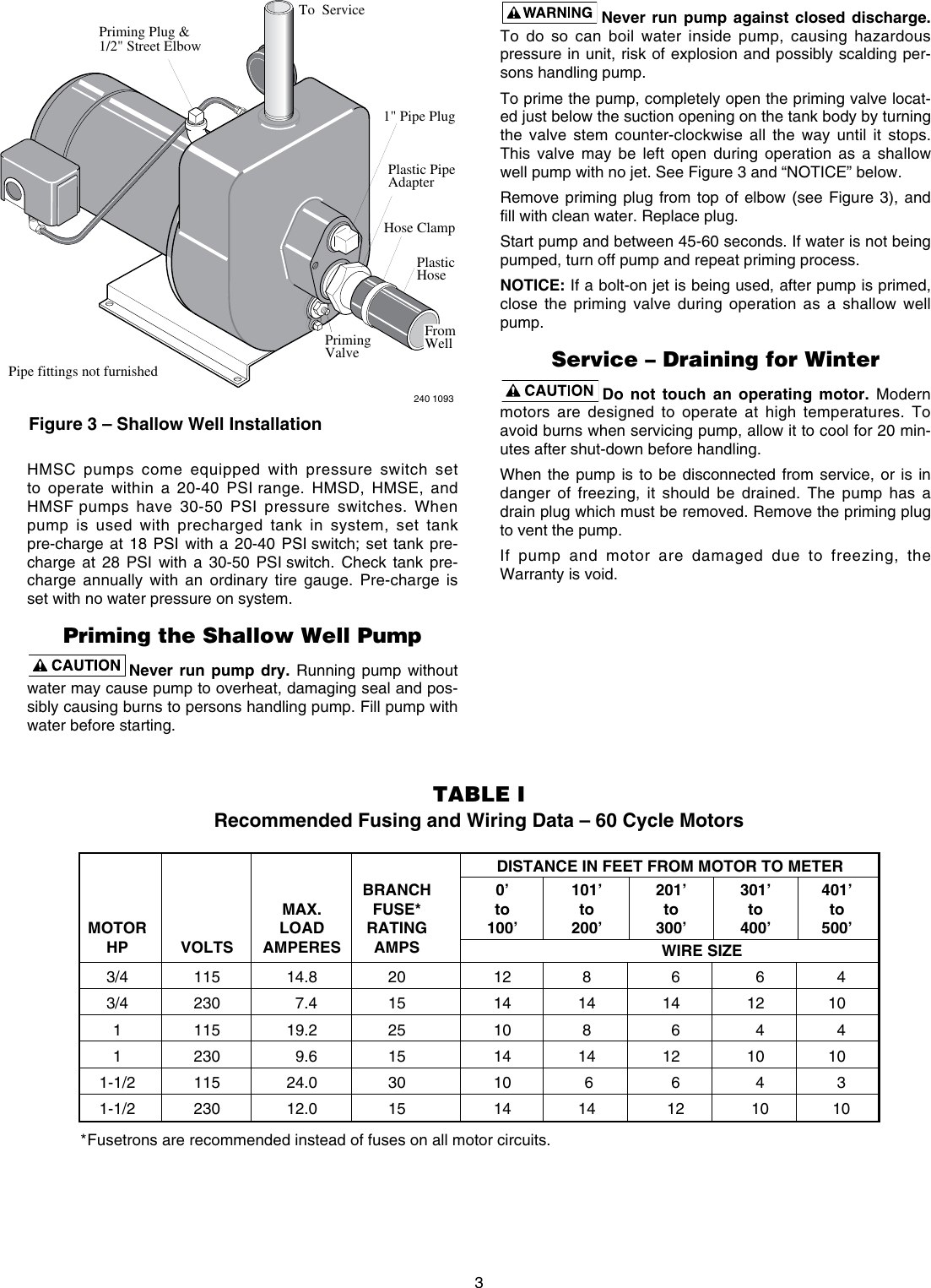Page 3 of 8 - 539743 2 Sta-Rite HMS Series Jet Pump Owners Manual