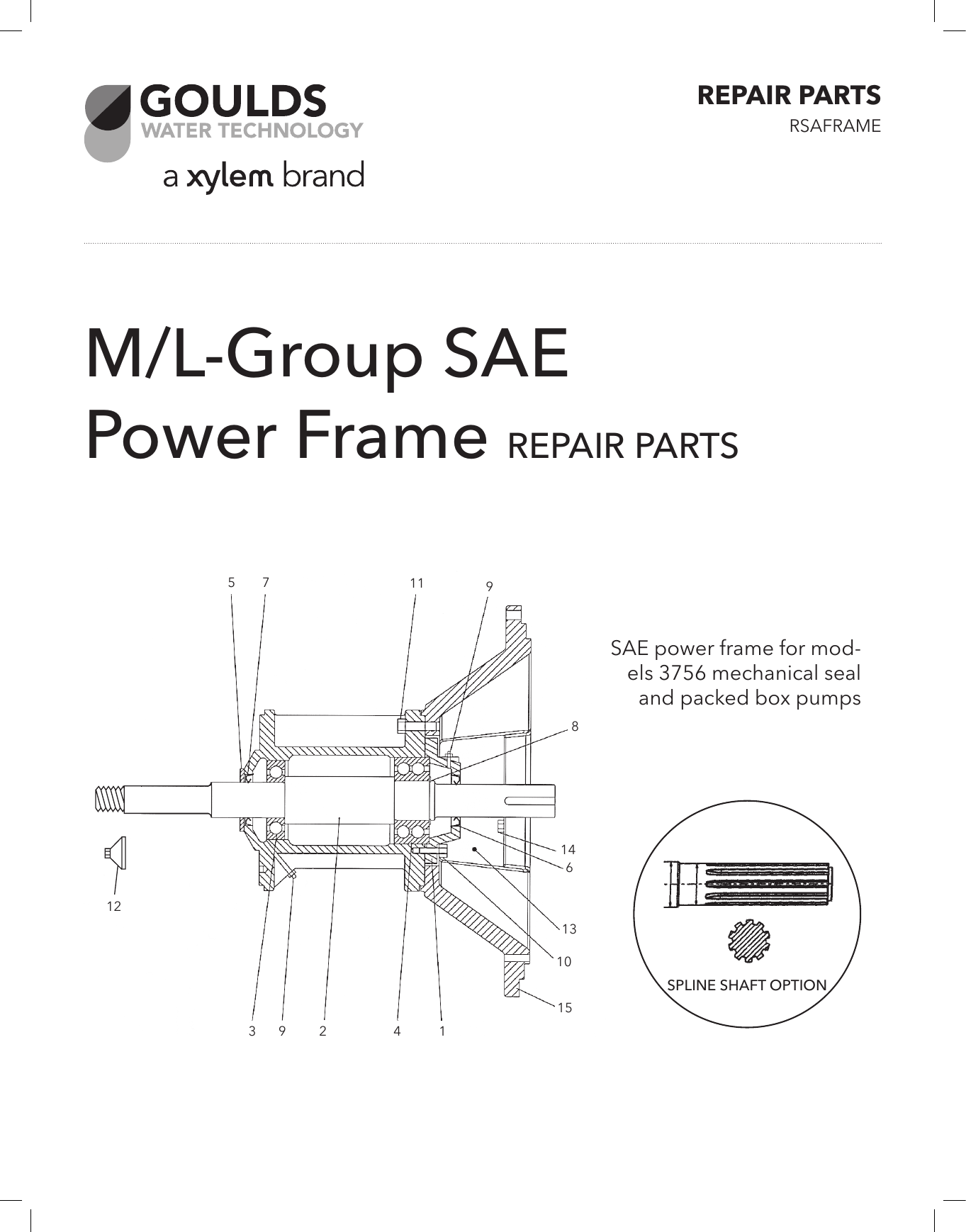Page 1 of 2 - RSAFRAME  539883 6 Goulds 3656 M Series Centrifugal Pump M-L-Group Repair Parts