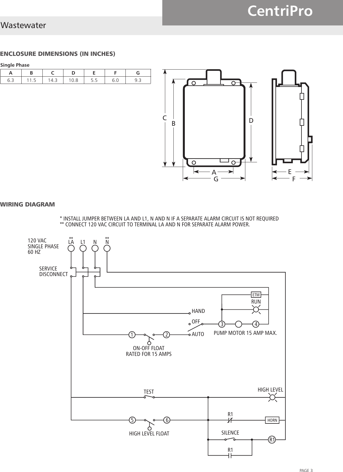 Page 3 of 4 - 540195 2 Centripro SES S12015FR Simplex Control Panel Technical Brochure