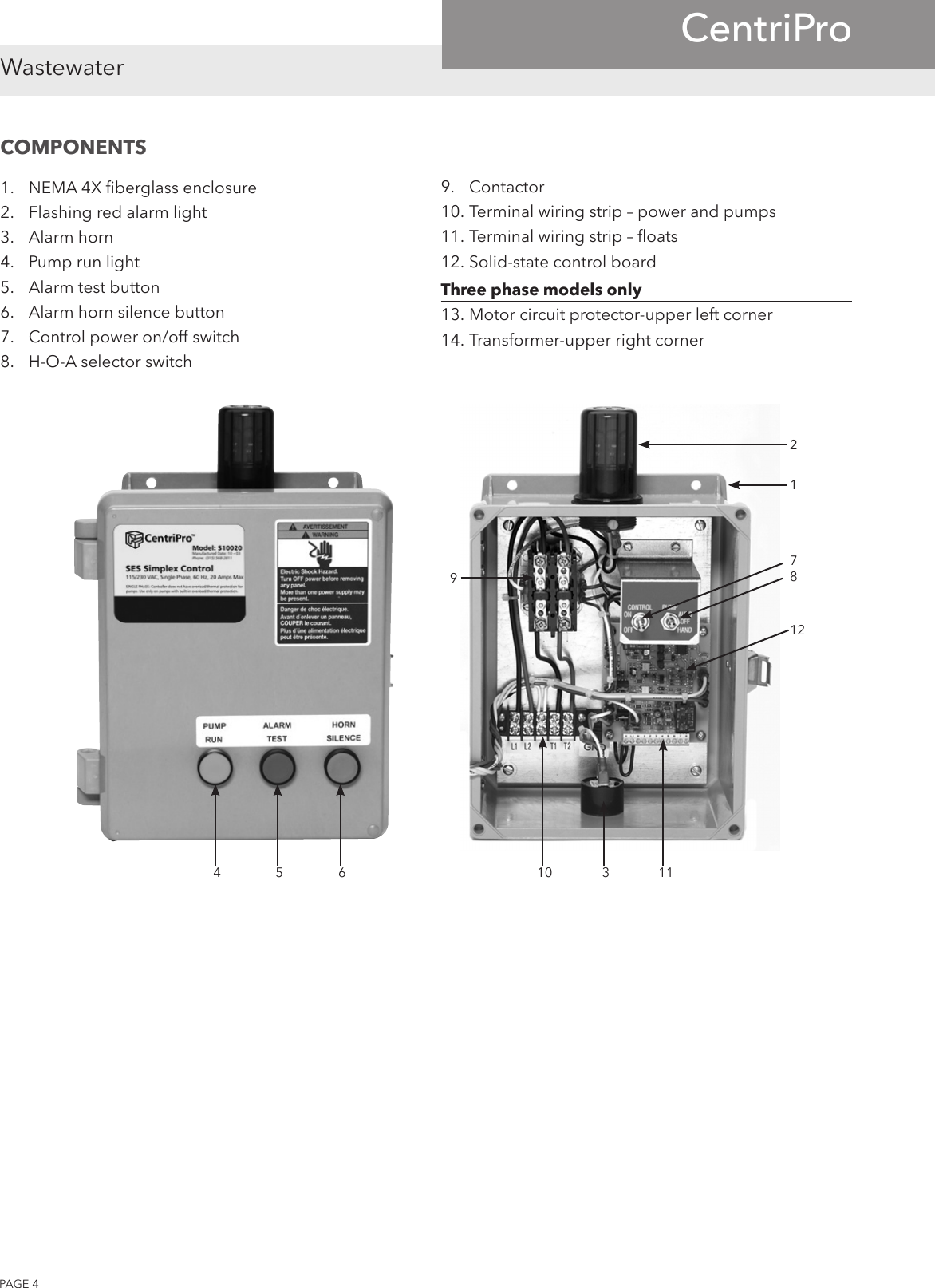 Page 4 of 8 - 540202 2 Centripro SES S10020-S32232 Simplex Control Panel Technical Brochure