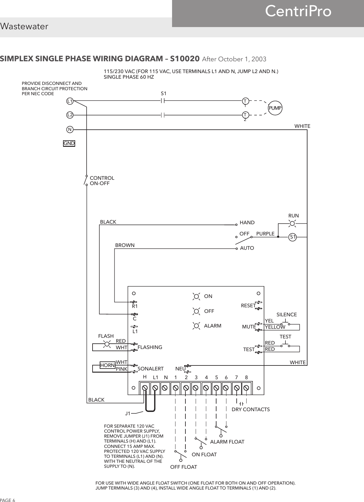 Page 6 of 8 - 540202 2 Centripro SES S10020-S32232 Simplex Control Panel Technical Brochure