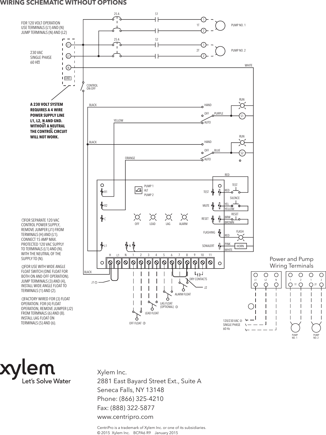 Page 4 of 4 - 540209 1 Centri Pro A6 Simplex Wastewater Control Panels Technical Brochure