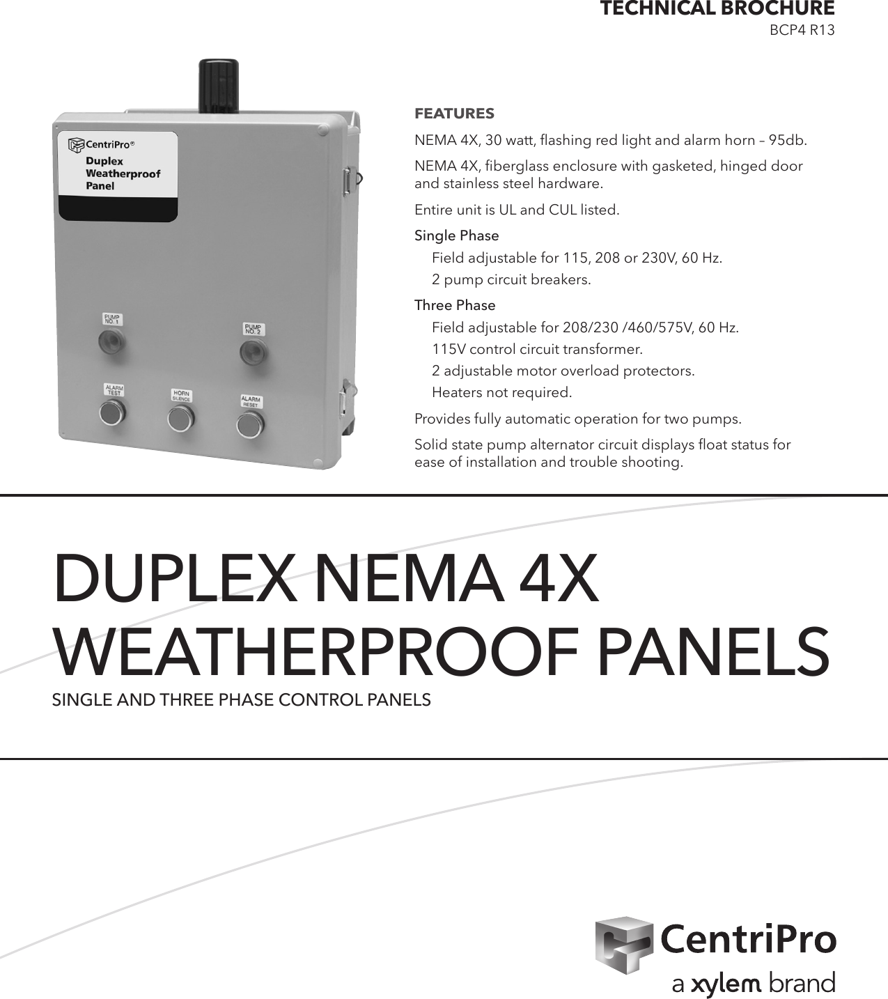 540223 2 Centripro SES D10020 D32232 Duplex Control Panel Technical
