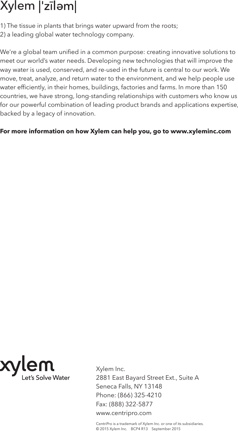 Page 8 of 8 - 540223 2 Centripro SES D10020-D32232 Duplex Control Panel Technical Brochure