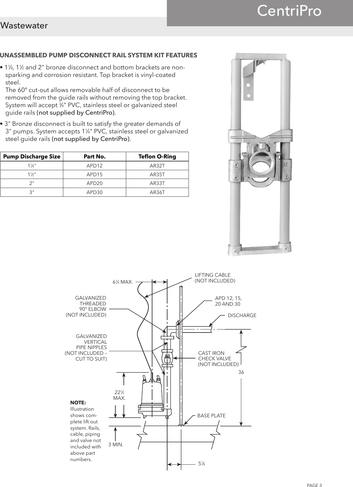 540354 1 Centripro Guide & Disconnect Systems Less Rails Technical Brochure