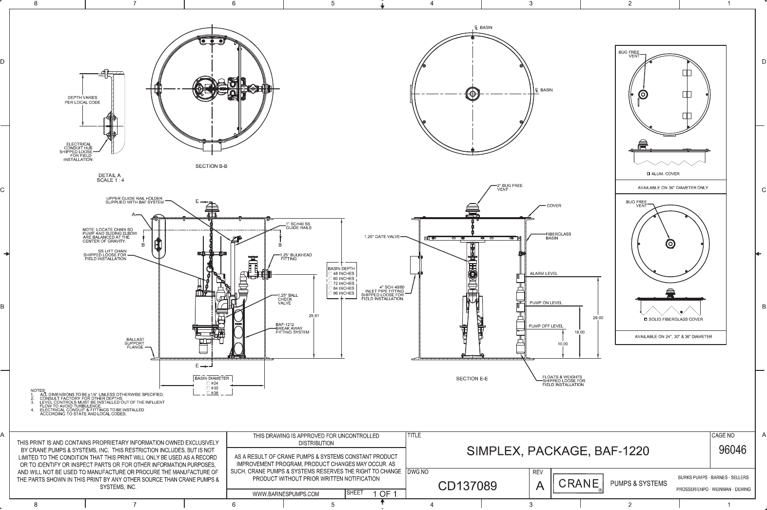 Page 4 of 6 - Sec-3e -REV-1  542501 2 Barnes Fiberglass Simplex Rail Pipe Lift Station Specifications