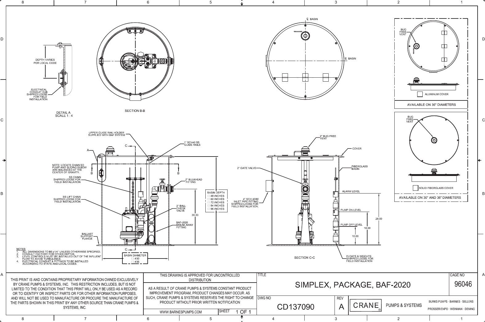 Page 5 of 6 - Sec-3e -REV-1  542501 2 Barnes Fiberglass Simplex Rail Pipe Lift Station Specifications