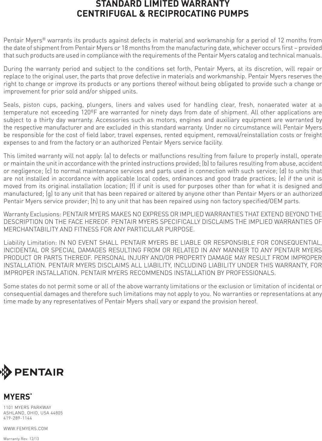 Page 4 of 4 - 544017 2 Myers CT Series Manual