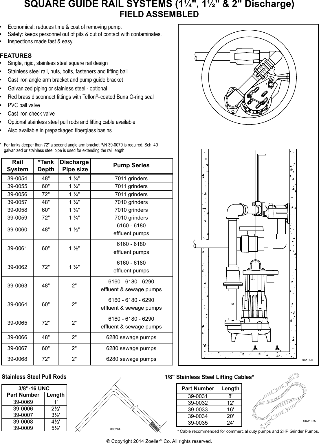 Page 2 of 4 - 544424 1 Zoeller 6039-0070 Disconnect And Rail System Brochure