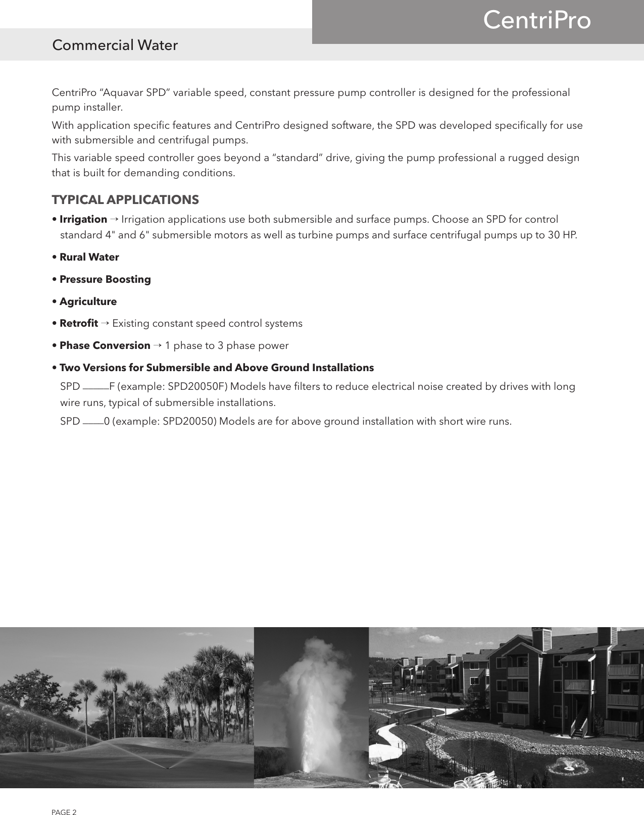 Page 2 of 12 - 545002 1 Goulds Centripro Aquivar Single Pump Drive Specifications