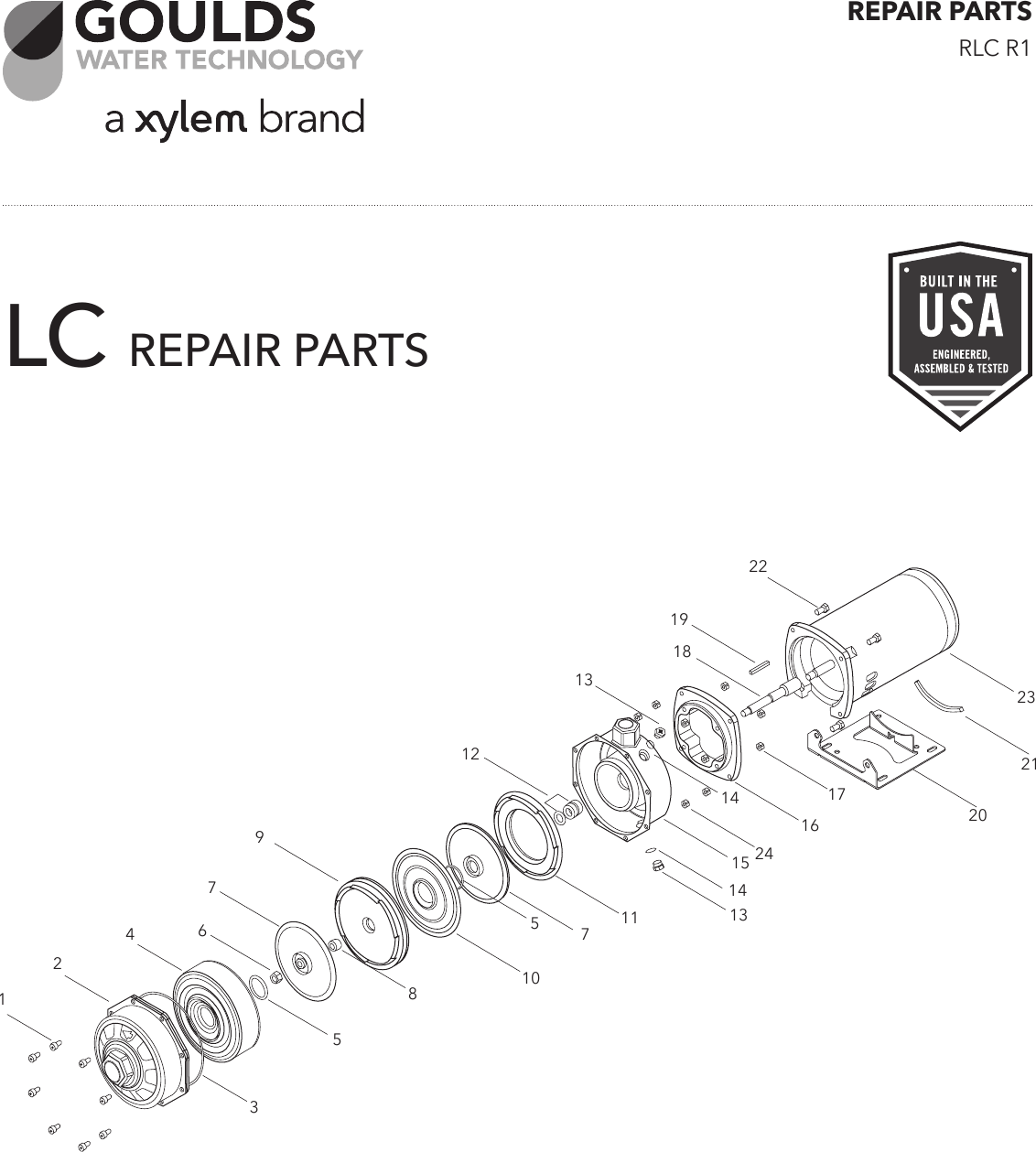 545027 3 Goulds LC Centrifugal Pump Repair Parts