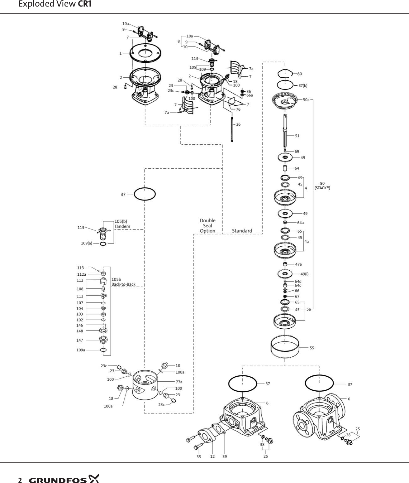 Page 2 of 12 - 547890 1 Grundfos CR1 Repair Parts