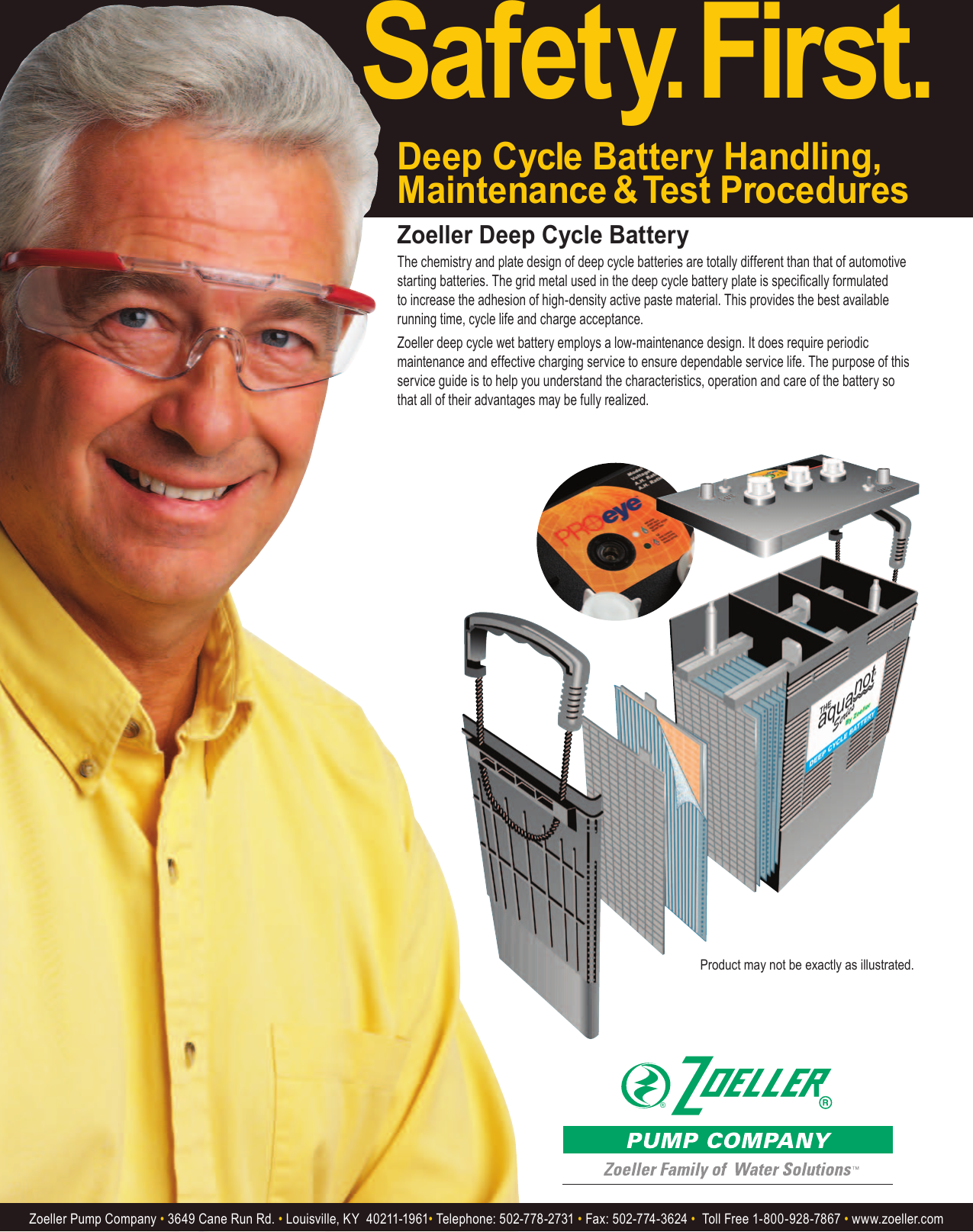 Page 1 of 4 - 548016 4 Zoeller Pro Pak Battery Safety Brochure