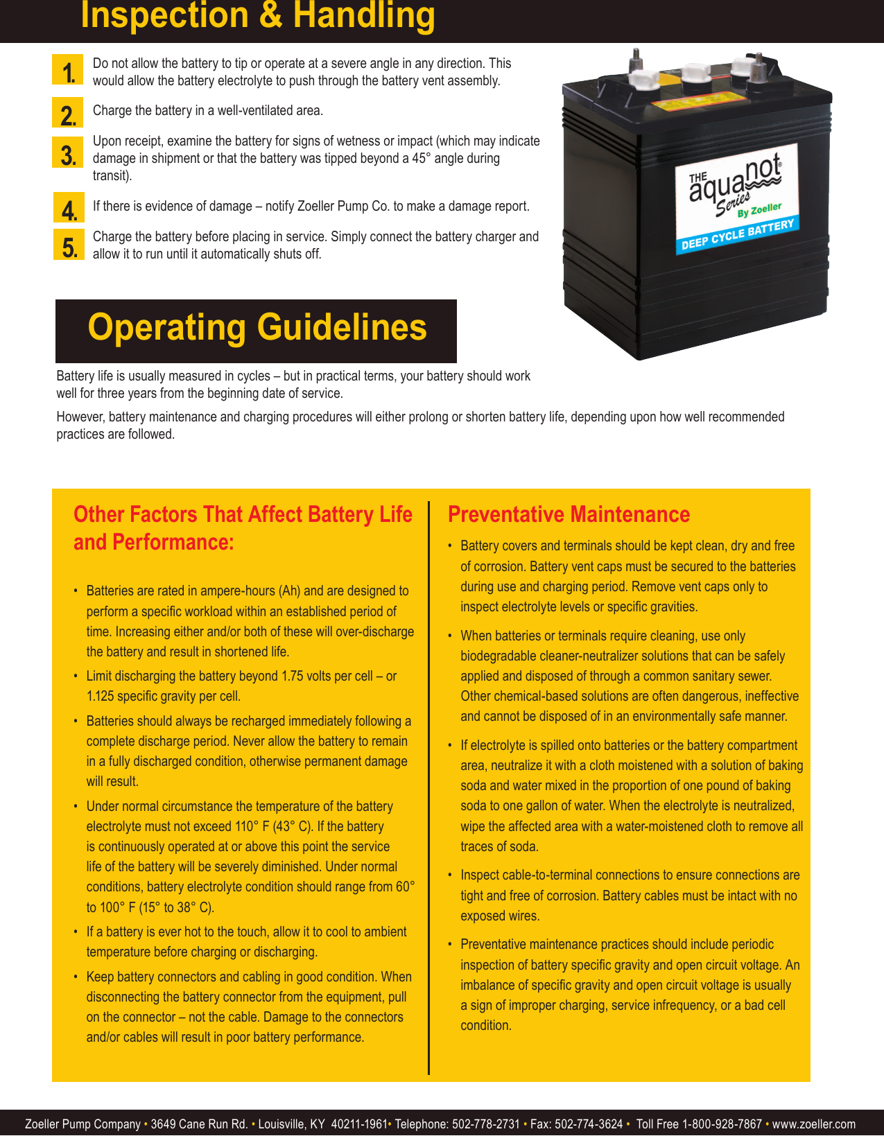 Page 2 of 4 - 548016 4 Zoeller Pro Pak Battery Safety Brochure