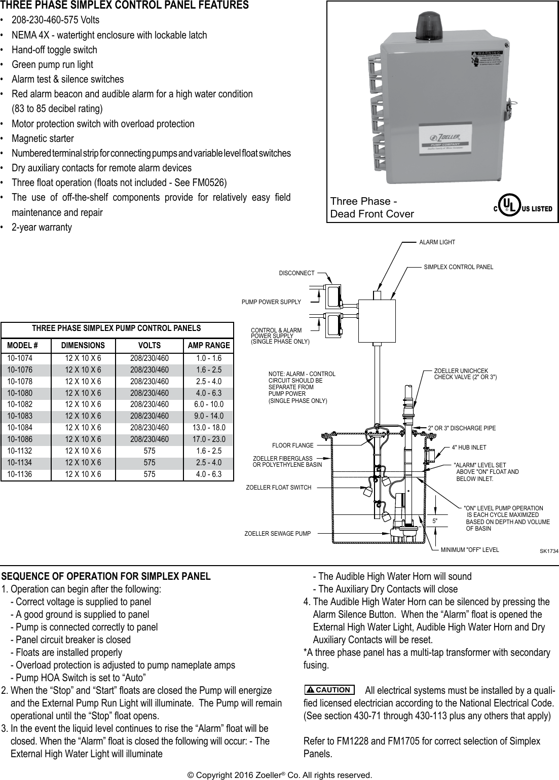 Page 2 of 2 - 548036 2 Zoeller Simplex Control Panel Installation