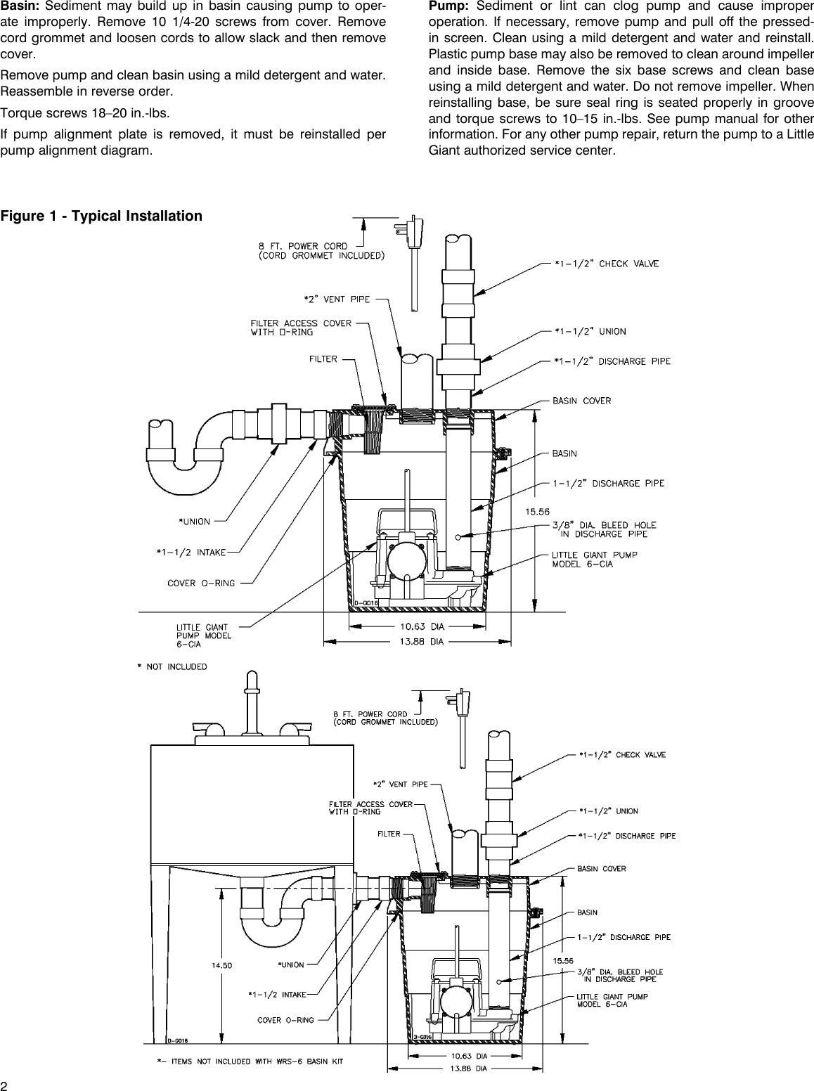 993801 Dcr 09 182 548256 1 Little Giant WRS 6 Installation Manual