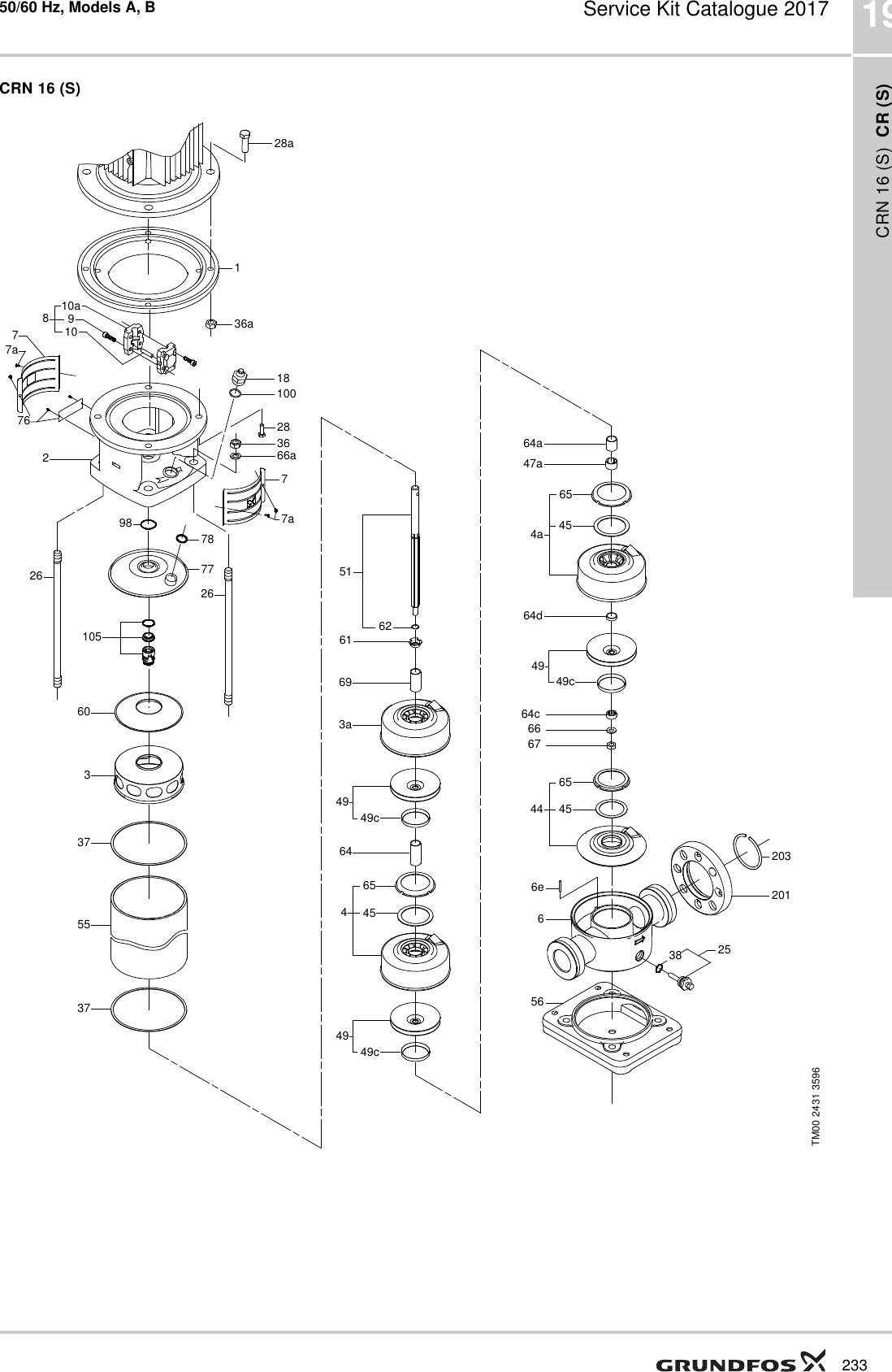 548288 1 Grundfos CR (N) 2,4 Series Shaft Seal Replacement List