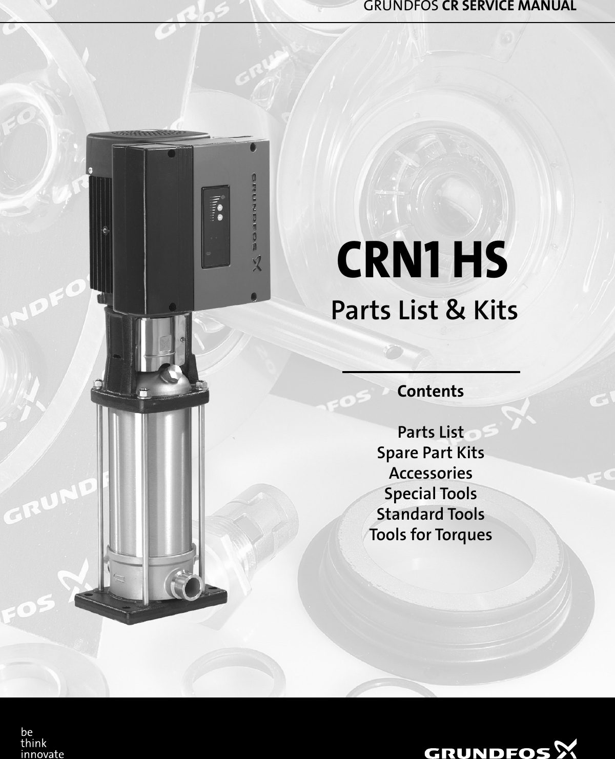 Page 1 of 8 - 548293 3 Grundfos CRN1-HS Series Replacement Parts List