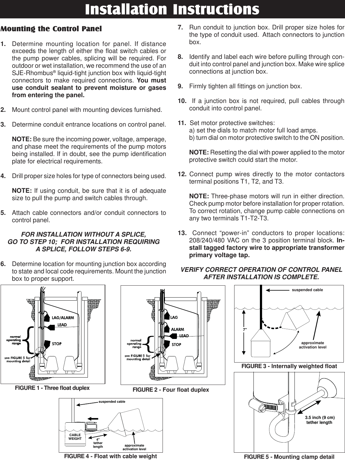 1008698C 3228.5x11 548373 1 SJE Rhombus 322 Control Panel Installation ...