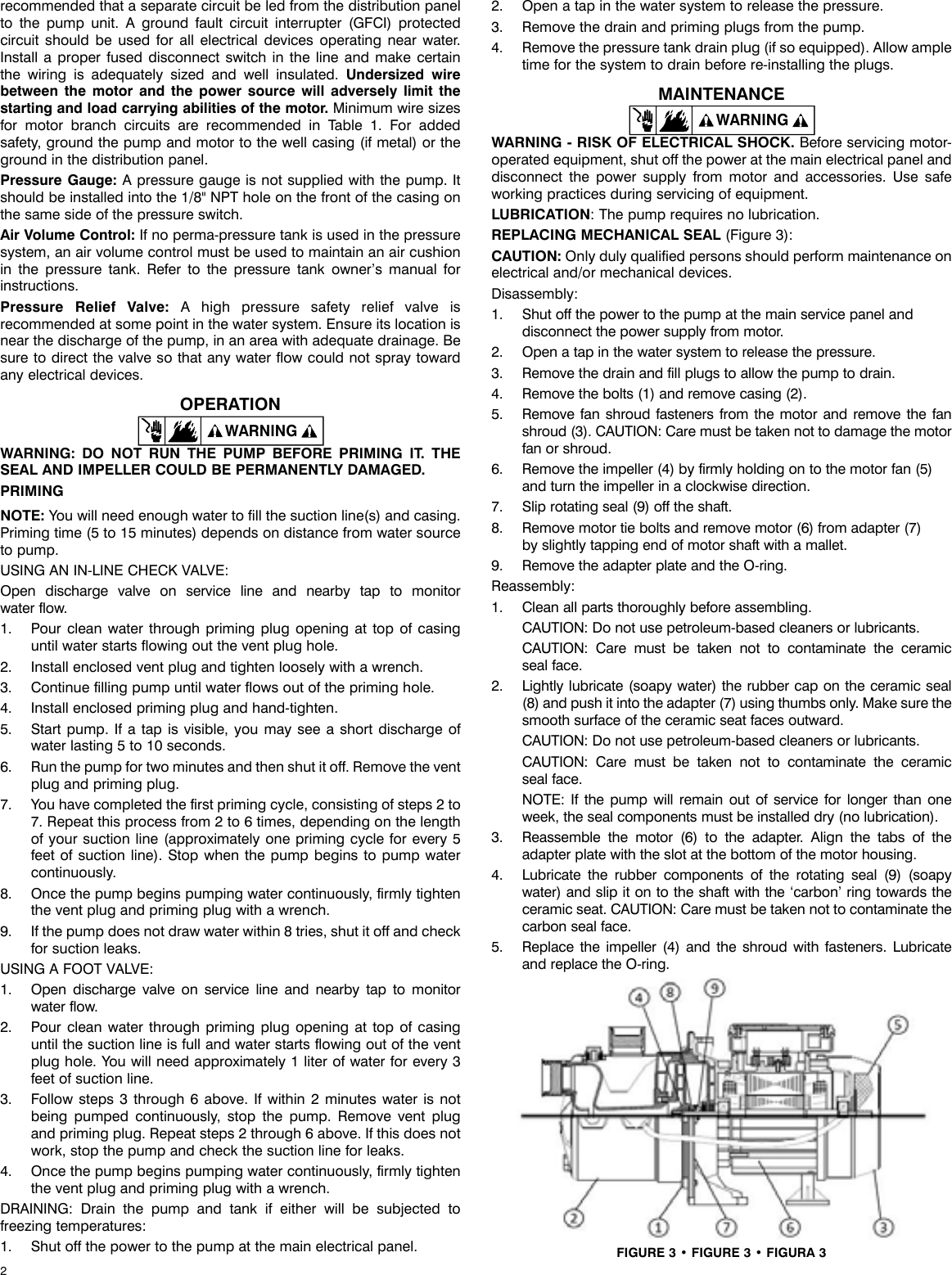 Page 2 of 12 - 548451 3 Red Lion Stainless Steel Shallow Well Jet Pump Installation Instructions