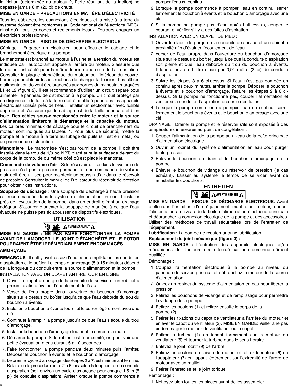 Page 4 of 12 - 548451 3 Red Lion Stainless Steel Shallow Well Jet Pump Installation Instructions