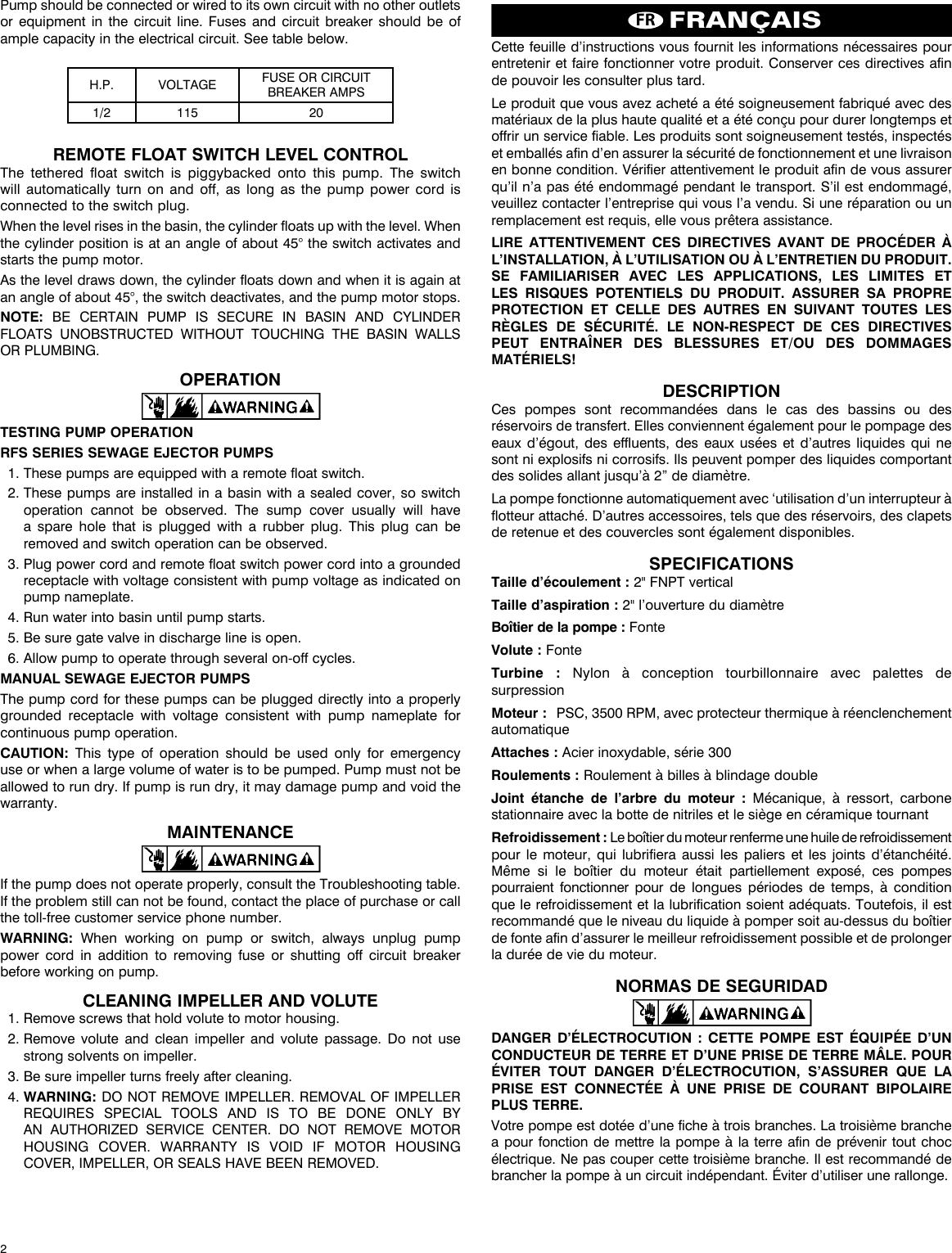 Page 2 of 8 - 548483 2 Red Lion Sewage Basin System Installation Instructions