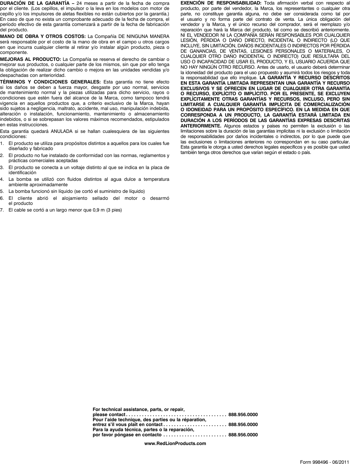 Page 8 of 8 - 548483 2 Red Lion Sewage Basin System Installation Instructions