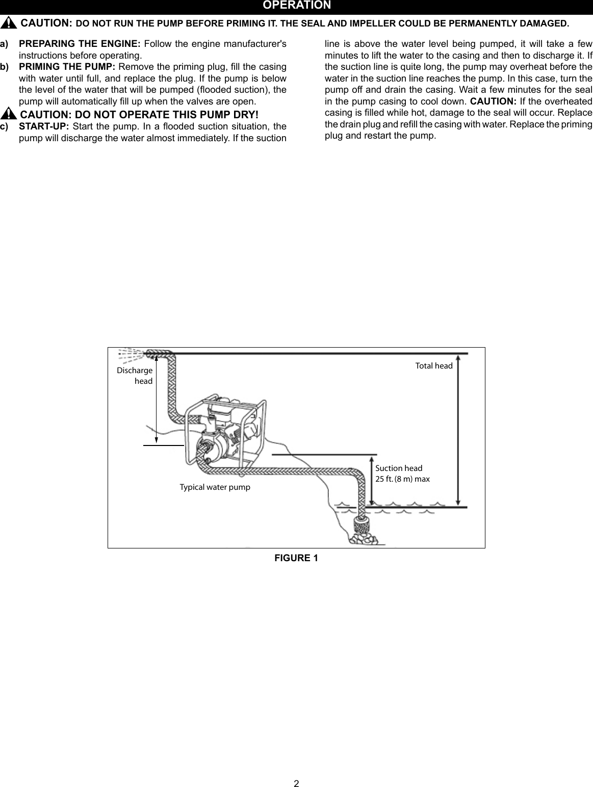 Page 2 of 12 - 548520 1 Red Lion Engine-Driven Aluminum Water Pump 5RLAG-2L Installation Instructions