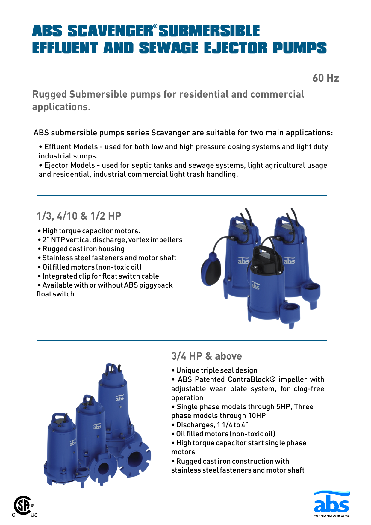 Page 1 of 8 - TDS - SCAVENGER USA  548587 1 ABS EJ 100D-4 Brochure