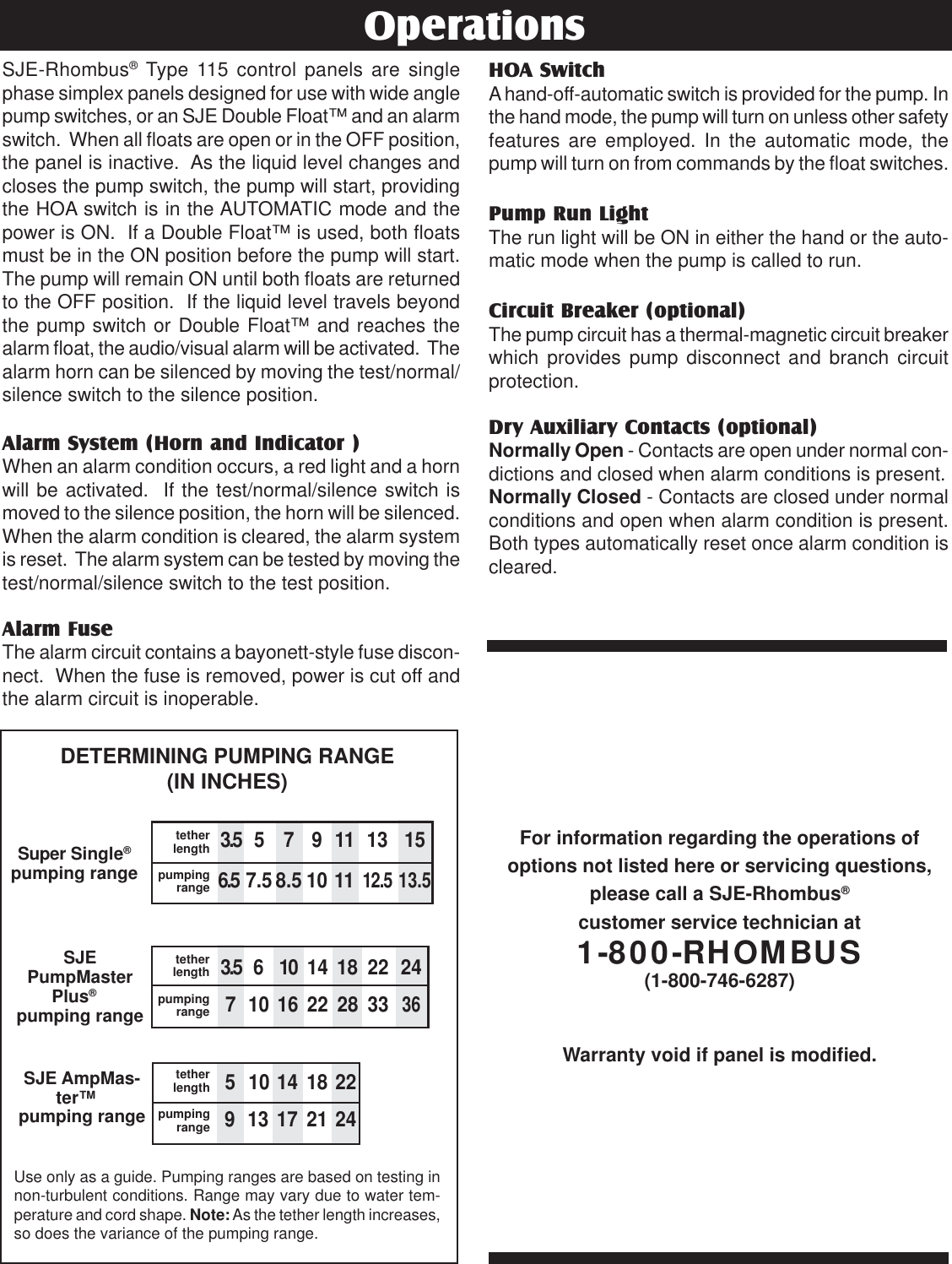 Page 3 of 4 - 1008706E-1158.5x11 549050 2 SJE Rhombus 115 Control Panel Installation Manual