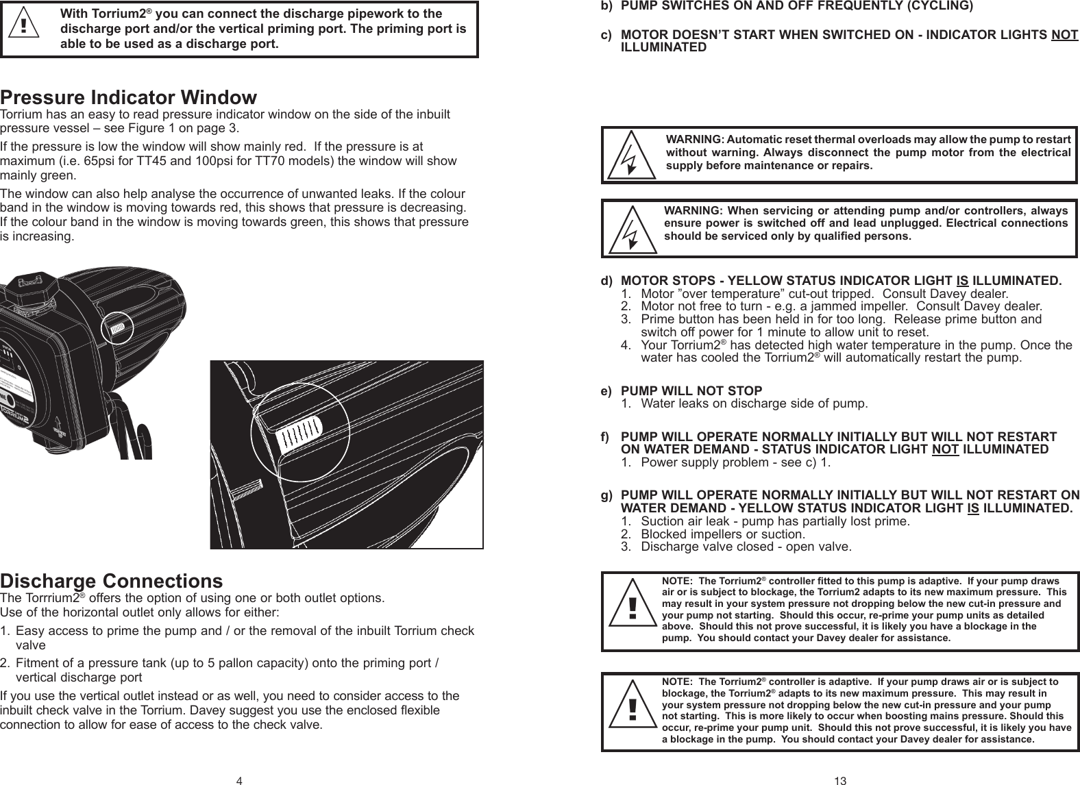 Page 4 of 8 - 550041 2 Davey Torrium Controller Installation Instructions