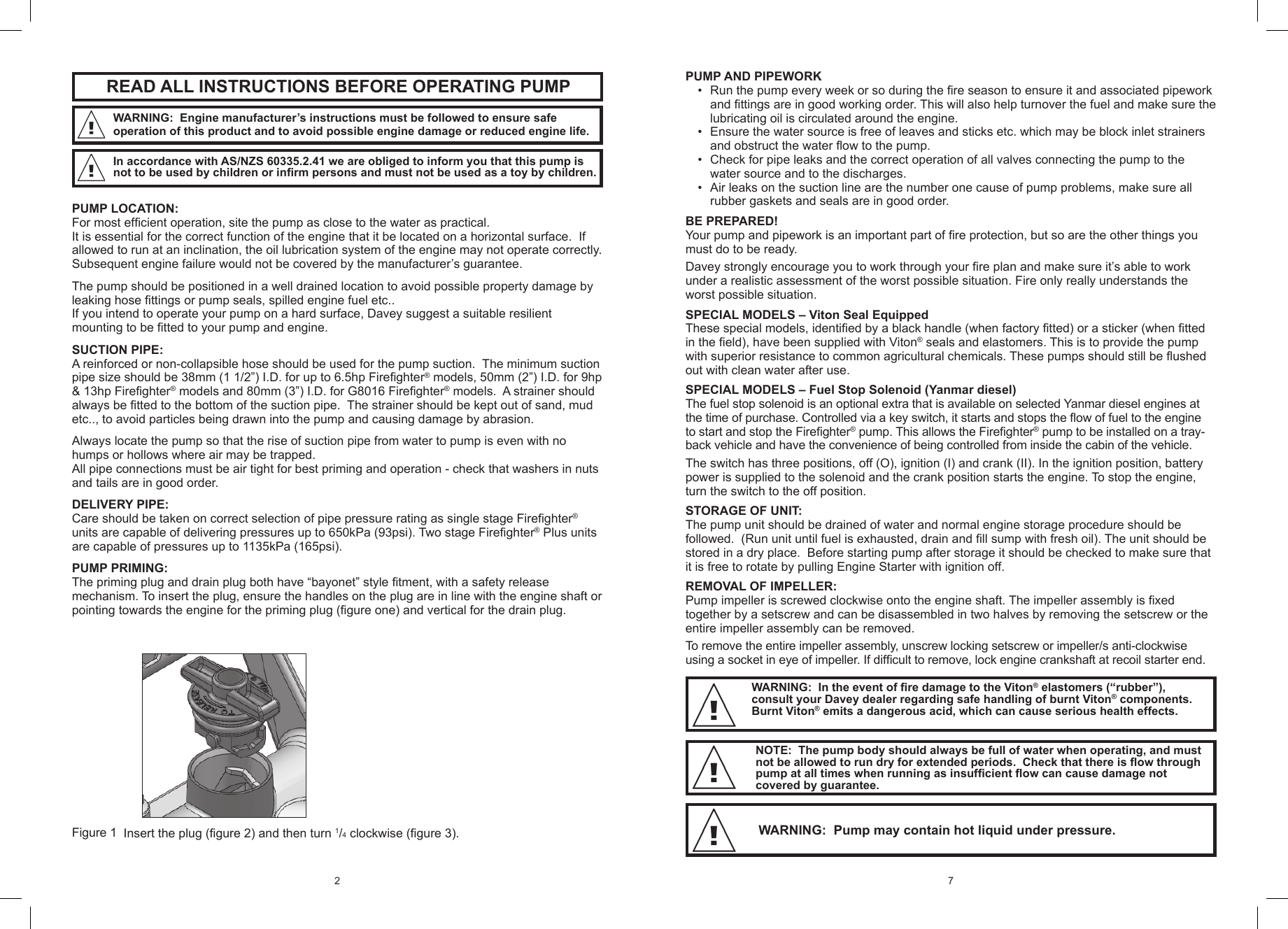 Page 2 of 4 - 550089 2 Davey Portable Self Priming Pump Installation Instructions