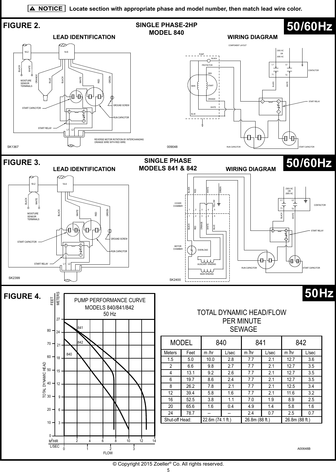 Page 5 of 12 - 550289 3 Zoeller 840 Series Owners Manual