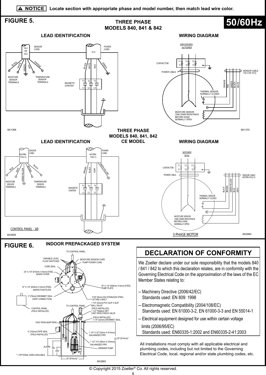 Page 6 of 12 - 550289 3 Zoeller 840 Series Owners Manual