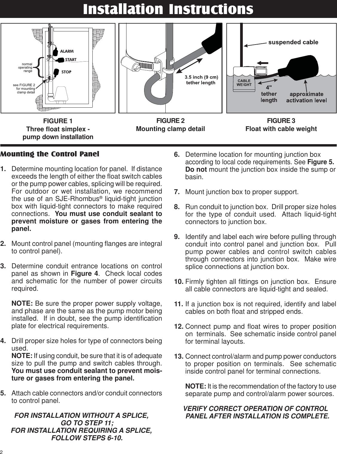 Page 2 of 12 - 1047130A-NEX Trilingual 8.5x11  550408 3 SJE Rhombus NEX Series Control Panel Installation Instructions