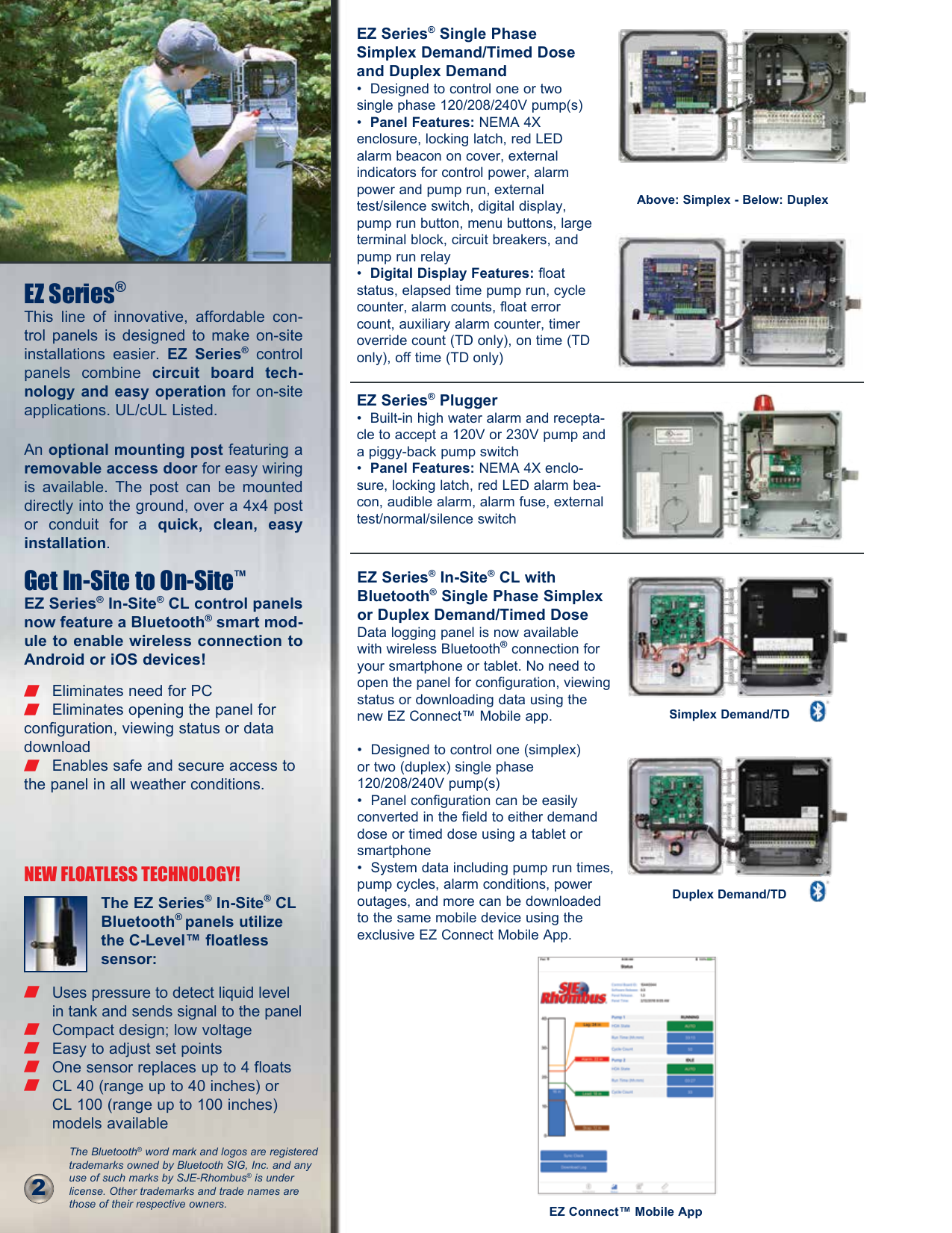 Page 2 of 12 - 550451 2 SJE Rhombus Control Panel, Alarm, Float Switch Catalog