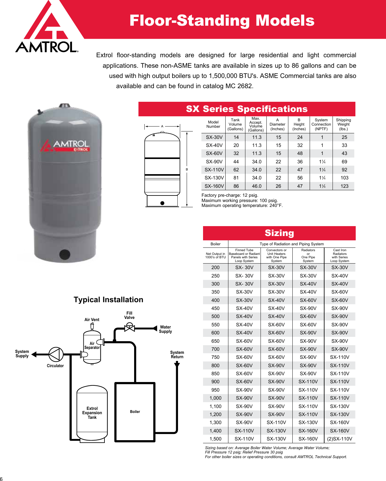 Page 6 of 8 - 551519 1 Amtrol FT-109 Fill-Trol Expansion Tank Brochure