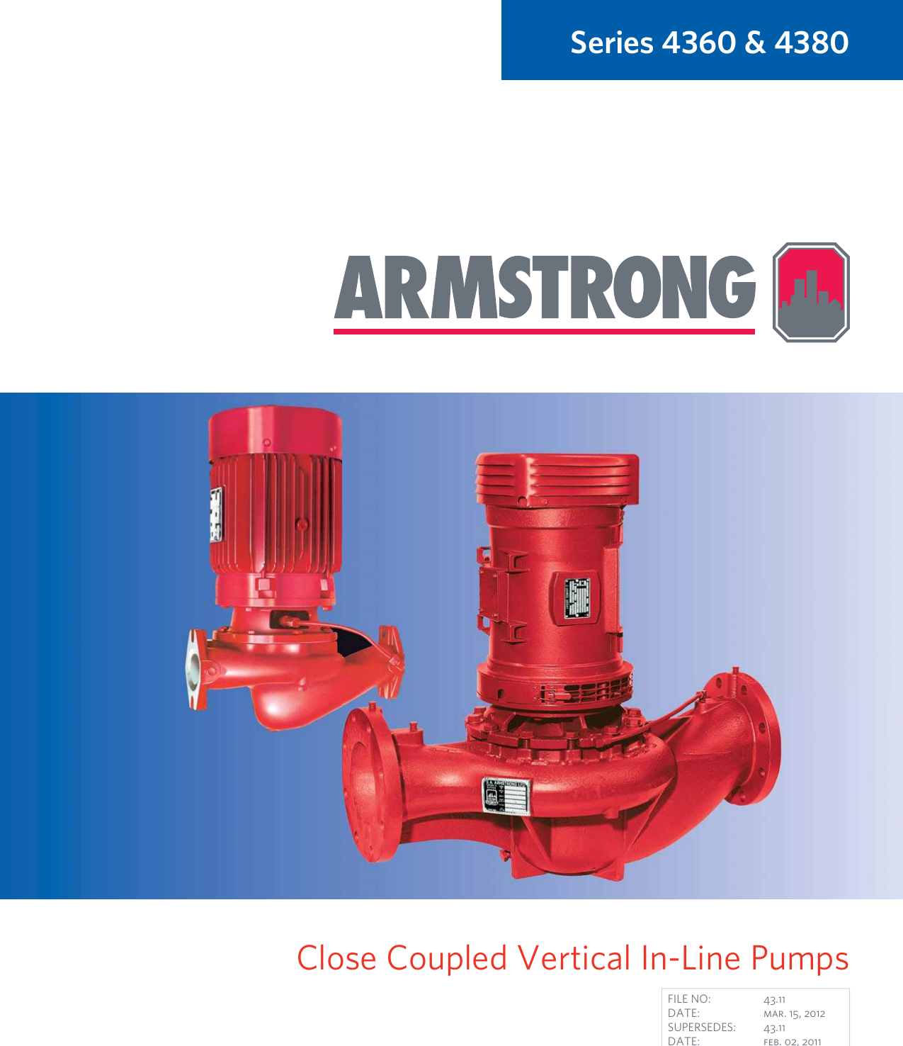 Page 1 of 4 - 551680 1 Armstrong 4380 Vertical In-Line Pump Brochure