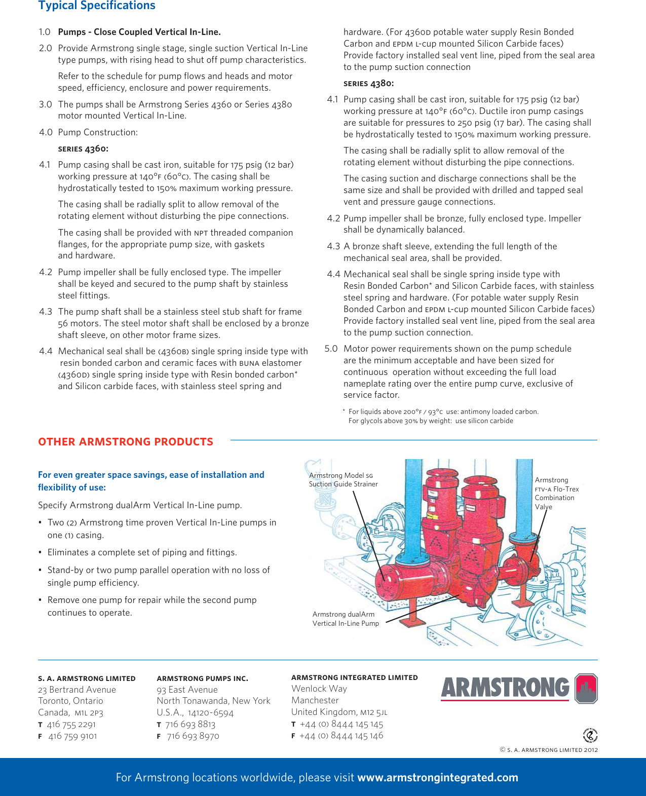 Page 4 of 4 - 551680 1 Armstrong 4380 Vertical In-Line Pump Brochure