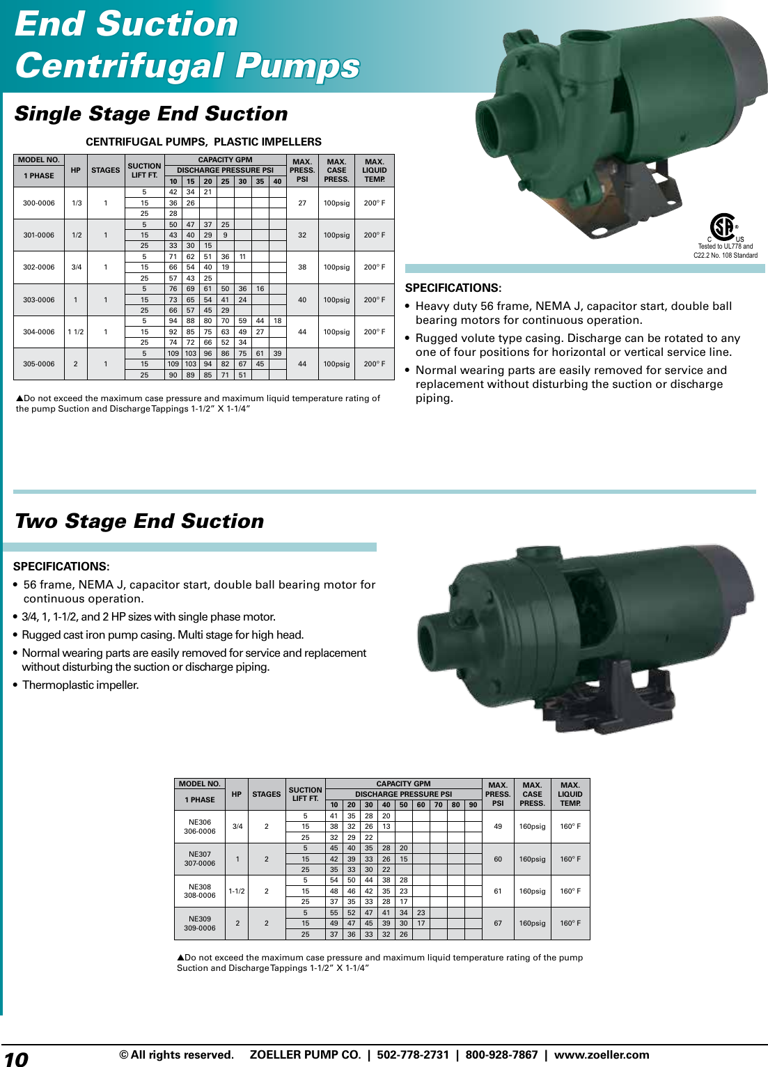 552023 1 Zoeller 2 Stage Centrifugal Pump Catalogue