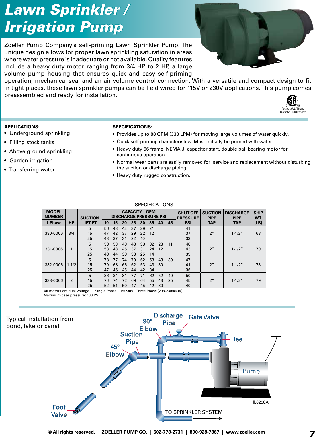 552023 1 Zoeller 2 Stage Centrifugal Pump Catalogue